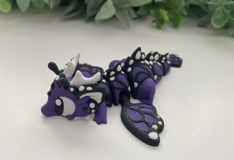 Mini Monarch Butterfly Dragon - 3D Printed Articulating Flexible Fidget ...