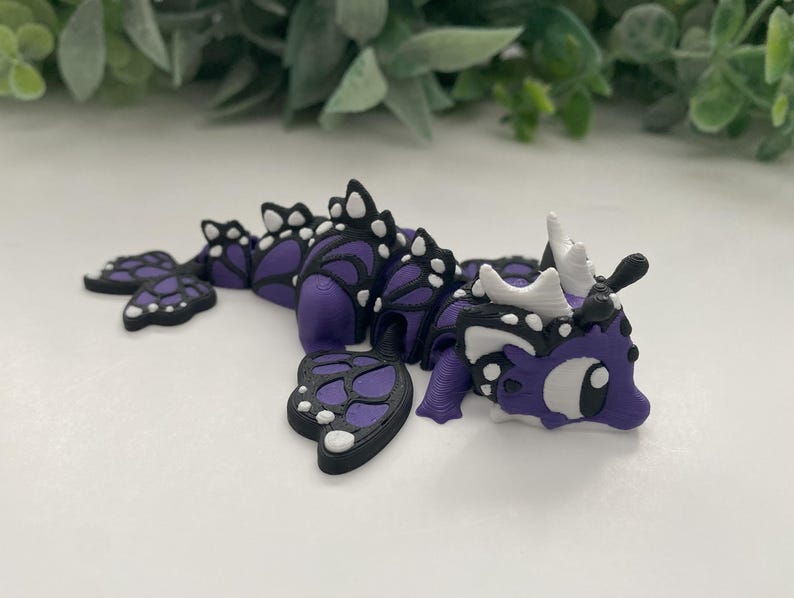 Mini Monarch Butterfly Dragon - 3D Printed Articulating Flexible Fidget ...