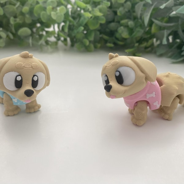 3D Printed Golden Retriever Fidget Toy: Articulating Sensory Desk Pet