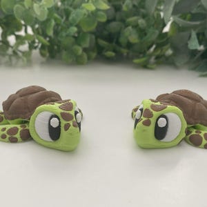 SEA TURTLE FLEXI-3d printed-articulating-flexi fidget-sensory toy-adhd sensory fidget toy-desk buddy-sea creature