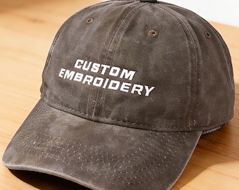 Sombrero personalizado con su propio texto, logotipo, gorra de béisbol vintage, sombreros de dama de honor bordados, perfectos como obsequios de boda, regalo del Día del Padre.