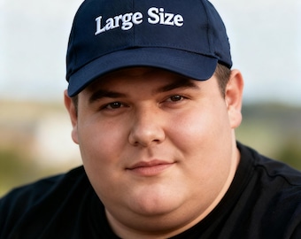 Large-Size Baseball Cap, Unisex Embroidered Hat for Large Heads，Extra-Large Design with Text and Logo Embroidery, Christmas Gift