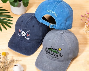 Embroidered personalized text, logo hats, custom content, vintage baseball caps, personalized bridesmaid hats, bachelorette party gifts