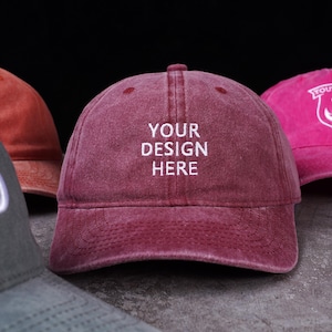 Custom embroidered text,logo,hat,personalized hat,vintage baseball cap,bridal gift,bachelorette party gift,Father&#39;s Day and Mother&#39;sDay gift
