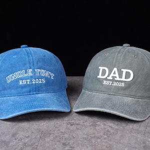 Embroidered hats Personalized dad hat Embroidered text,3D text baseball cap Bachelorette hat Family party hats,unisex cap, Father&#39;s Day gift