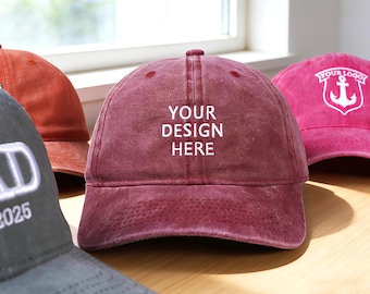 Custom embroidered text,logo,hat,personalized hat,vintage baseball cap,bridal gift,bachelorette party gift,Father's Day and Mother'sDay gift
