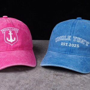 Gorra bordada Texto personalizado, logotipo, gorras de béisbol vintage bordadas, gorras de despedida de soltera, gorras personalizadas, gorras de hermandad, gorra de béisbol unisex