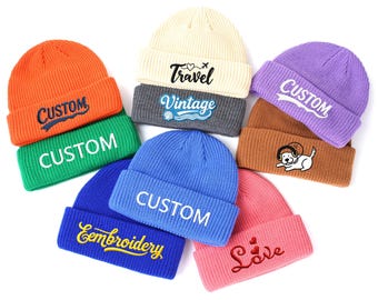 Personalized embroidered winter hat, custom text/logo, classic winter hat for adult,warm hat, custom winter hat, Christmas gift,bennie