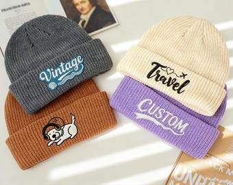 Personalized embroidered winter hat, custom winter hat, custom logo/text hat, winter hat, beanie, winter beanie warm hat, outdoor activities