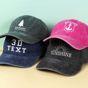Customized text, 3D text embroidered hat, baseball cap, personalized hat, for new mom and dad, anniversary gifts, for bride, bachelorettes