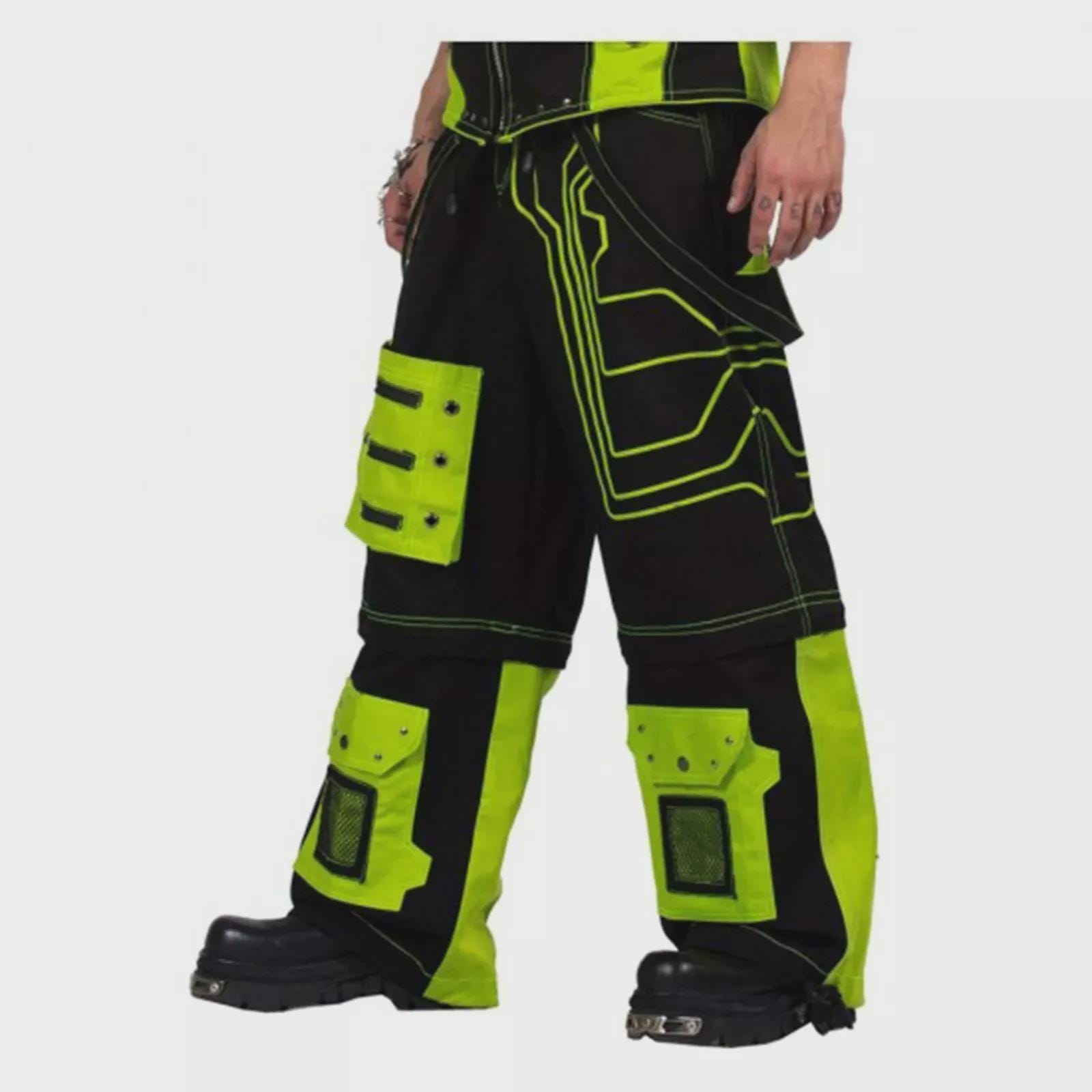 Clothes Neon Cargo Pants Cyberpunk Neon Green Cargo Pants