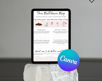 Mapa del Colapso™ / Diario imprimible de salud mental / Hoja de reflexión sobre la sobrecarga emocional / Herramienta de autocuidado para mujeres