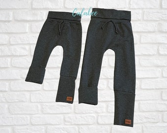 Heather Charcoal Grow with Me/Evolutive Pants Maxaloons