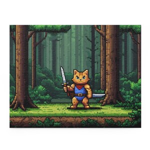 Adventure Cat Puzzle | 120, 252, 500 Pieces | Unique Gift for Cat Lovers, Game Fans, Family Fun, Cozy Nights, Puzzle Enthusiasts