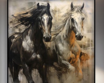 自由の力 馬の抽象画 - Etsy 日本