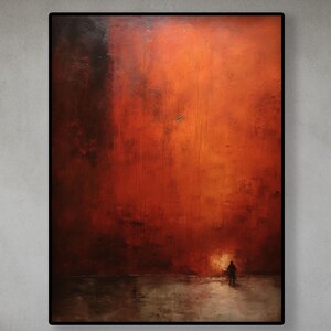 Red/Orange Original Textured Oil Painting on Canvas – Abstract & Modern Wall Art – Handmade Large Art for Living Room or Office Decor
