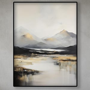 Textured Oil Painting on Canvas: Abstract Landscape Modern Art