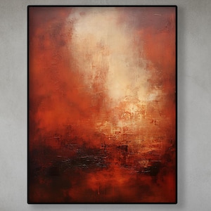 Red, Yellow,Black Original Textured Oil Painting on Canvas – Abstract & Modern Wall Art – Handmade Large Art for Living Room or Office Decor
