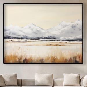 Beige Original Textured Oil Painting on Canvas – Abstract, Landscape & Modern Wall Art – Handmade Large Art for Living Room or Office Decor
