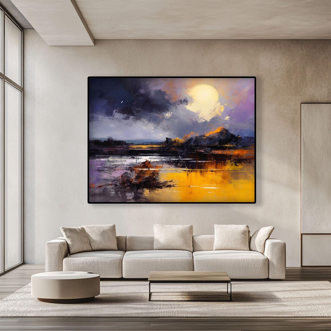 Textured Landscape Oil Painting on Canvas – Handmade Abstract Art - Etsy
