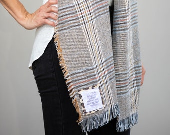 28. Scripture Scarf - Plaid and Hounds Tooth Oversized Oblong