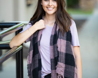 41. Scripture Scarf - Plaid Oblong