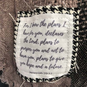 41. Scripture Scarf Plaid Oblong image 3