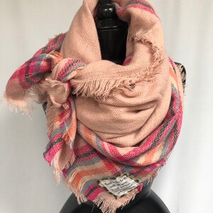 18. Scripture Scarf Pink Plaid Blanket image 5