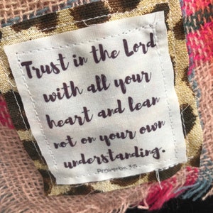 18. Scripture Scarf Pink Plaid Blanket image 3