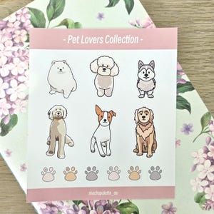 Cute Dog Sticker Sheet - Pet Lovers Collection | Planner, Invitations, Stationery Decal | Gift Ideas for Doggie Puppy Lovers