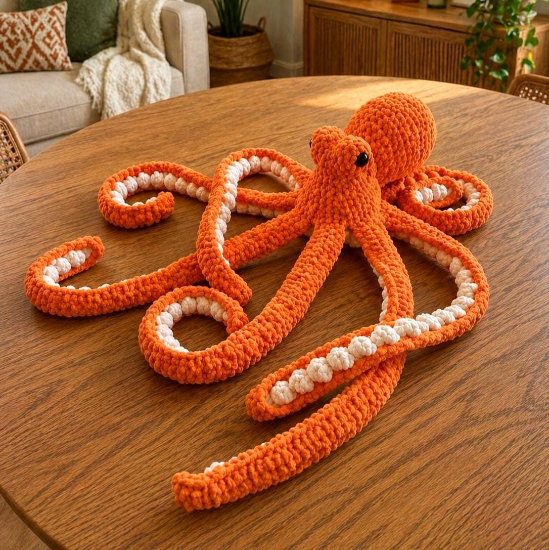 30 Octopus Crochet Patterns for Amigurumi, Plushies, Keychains, and Statement Makes 19 Anchor Giant Octopus Amigurumi