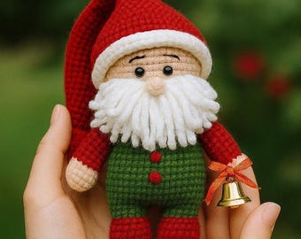 サンタクロースのあみぐるみかぎ針編みパターン - Etsy 日本