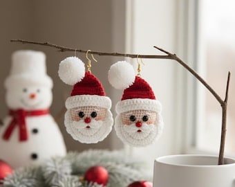 Santa Claus Crochet Ornament Pattern PDF – Christmas tree ornament crochet  – Cute Christmas Decoration – Holiday Tree Decor DIY Pattern