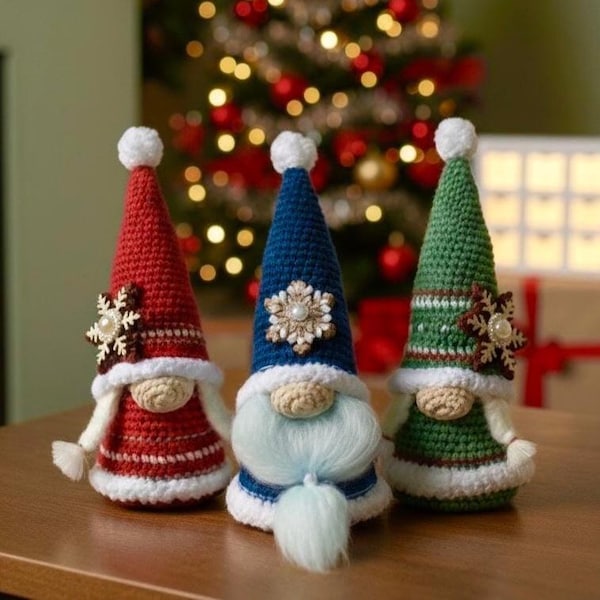 Christmas Gnome Crochet Pattern – Amigurumi Gnome PDF, Christmas Holiday Decoration,  Digital Gnome Pattern Download