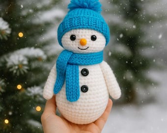 Snowman Crochet Pattern / Amigurumi (PDF Download) /Easy doll crochet pattern