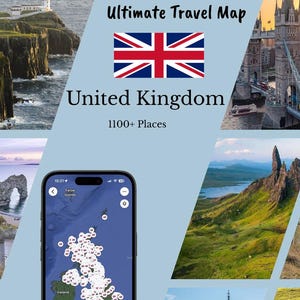 Mapa de viajes del Reino Unido