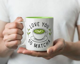 Je t'aime tellement tasse de matcha | Coupe Matcha | Thé Café Céramique