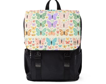 Schmetterling Rucksack: Schultasche aus Oxford-Gewebe - Geschenk für Naturliebhaber