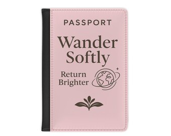 Protège-passeport Wanderlust : portefeuille de voyage en similicuir, blocage RFID