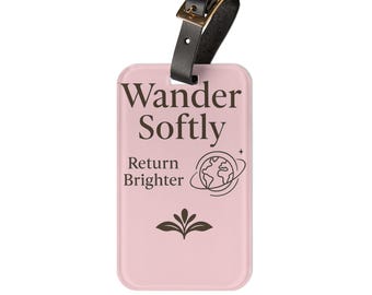 Étiquette à bagage personnalisée en acrylique : accessoire de voyage Wanderlust
