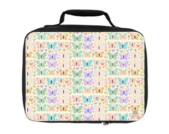 Butterfly Lunch Bag: Insulated Kids School Tote, Picnic Accessory