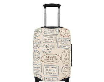 Protège-bagages estampé vintage : accessoire de voyage pour les aventuriers