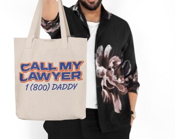 Sac fourre-tout en toile de coton Call My Lawyer