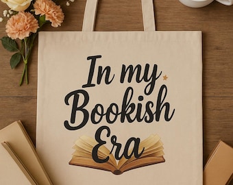 Sac fourre-tout en toile de coton Bookish Era - Cadeau de lecture