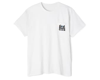 T-shirt avec poche en coton américain Dads Club, Gildan 5300