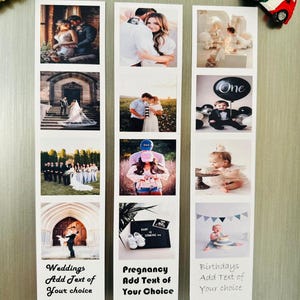 Personalized Photo Fridge Magnet Strips: Nostalgic Keepsake Gift (Set of 3)
