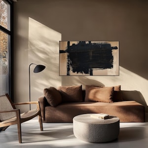 Frame TV Art | Wabi Sabi Minimalist Abstract Wall Art | Printable Beige Modern Japanese Art Instant Download | Japandi Samsung TV Art J14