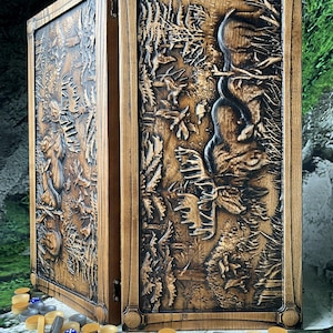 Hand carved chess, Wooden inlaid chess board, wooden game, artistic chess board, chess sets with board, handmade game board