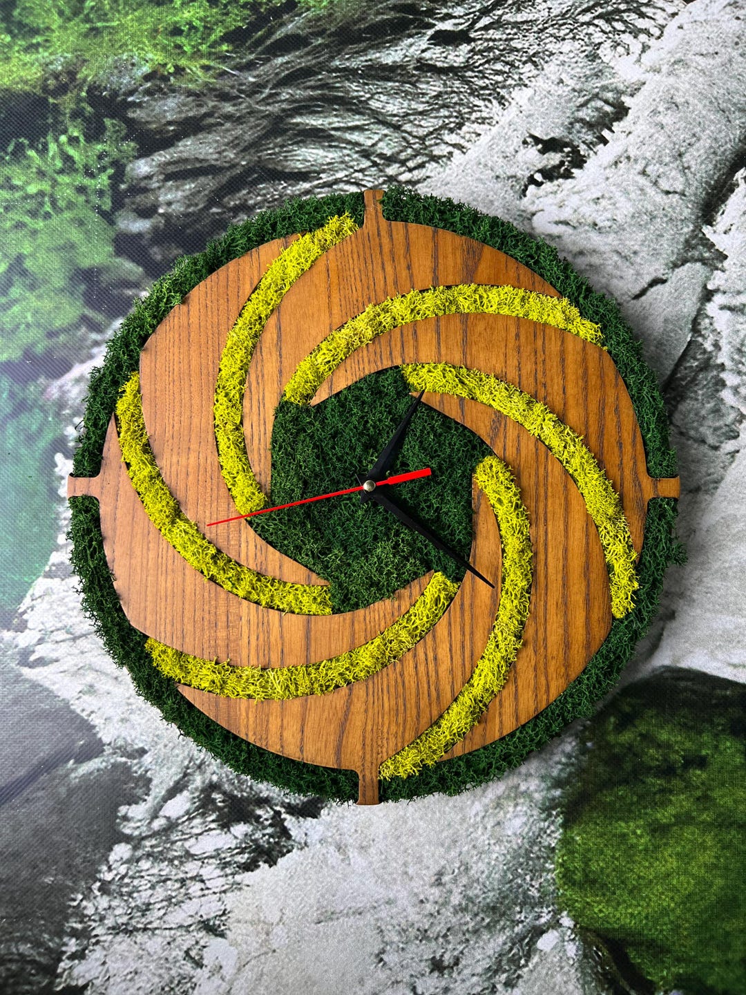 Moss and Wood Wall Art, Natural Wood & Moss Wall Decor for Home, Rustic ...