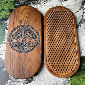 Sadhu board, Yoga gifts, Nail board for meditation, Foot acupuncture, Meditation tool, Sadhu brett, Bed of nails, Nagelbrett, Shakti mat